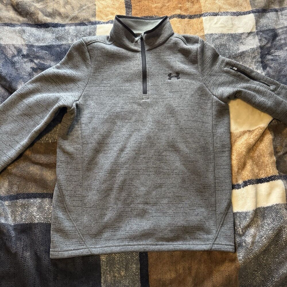 Under Armour Mens Expanse 1/4 Zip Fashion Shirt Stealth Gray Small $90